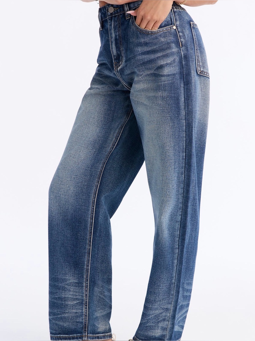 Blue Dark Washed Jeans